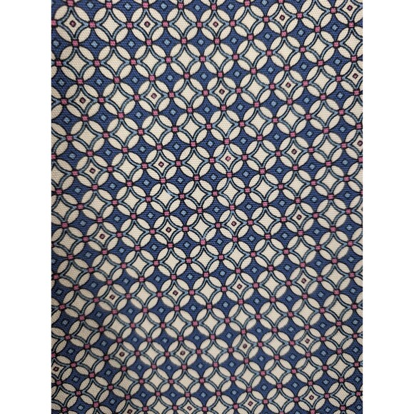 Talbots Pants Heritage Womens 12 Blue & Pink Cropped Ankle Diamond Geometric - Picture 4 of 9